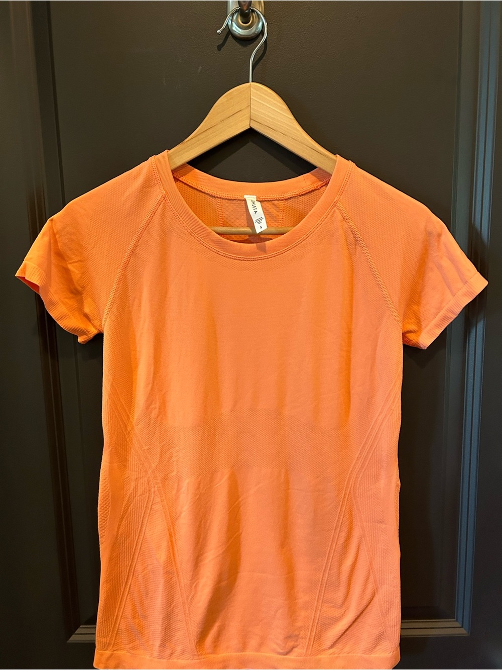 Athleta Orange Short-Sleeve Crew Performance Tee